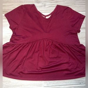 Maroon Flare Blouse, paper crane